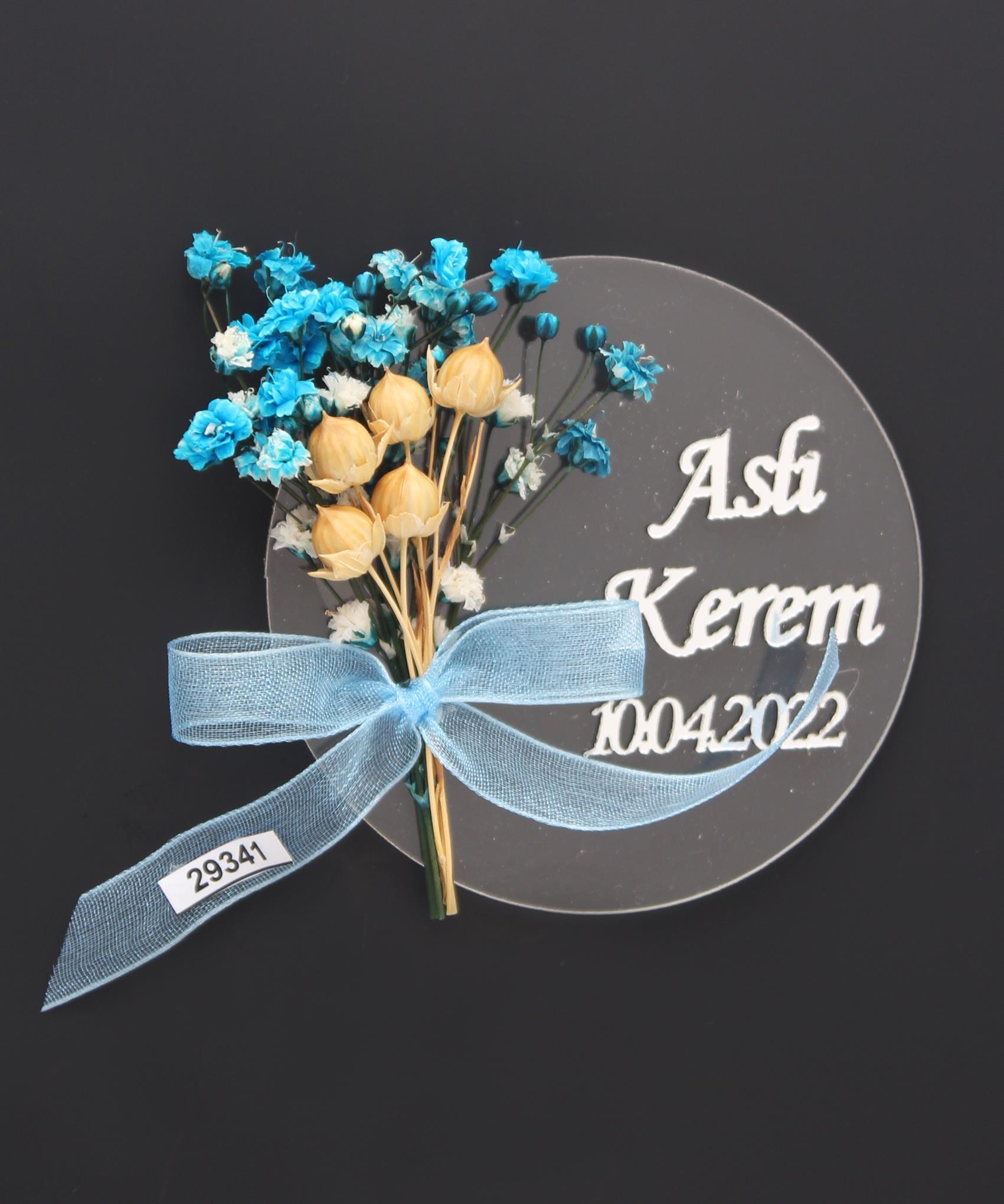 50 Adet 7cm Pleksi Magnet İsimli Söz Nişan Düğün Hediyesi