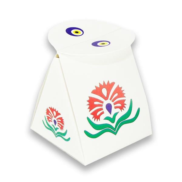 50 Adet İçinde Kına Olan Kına Kutusu Karanfil Motif