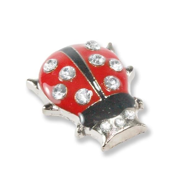 6 Adet Taşlı Metal Uğur Böceği