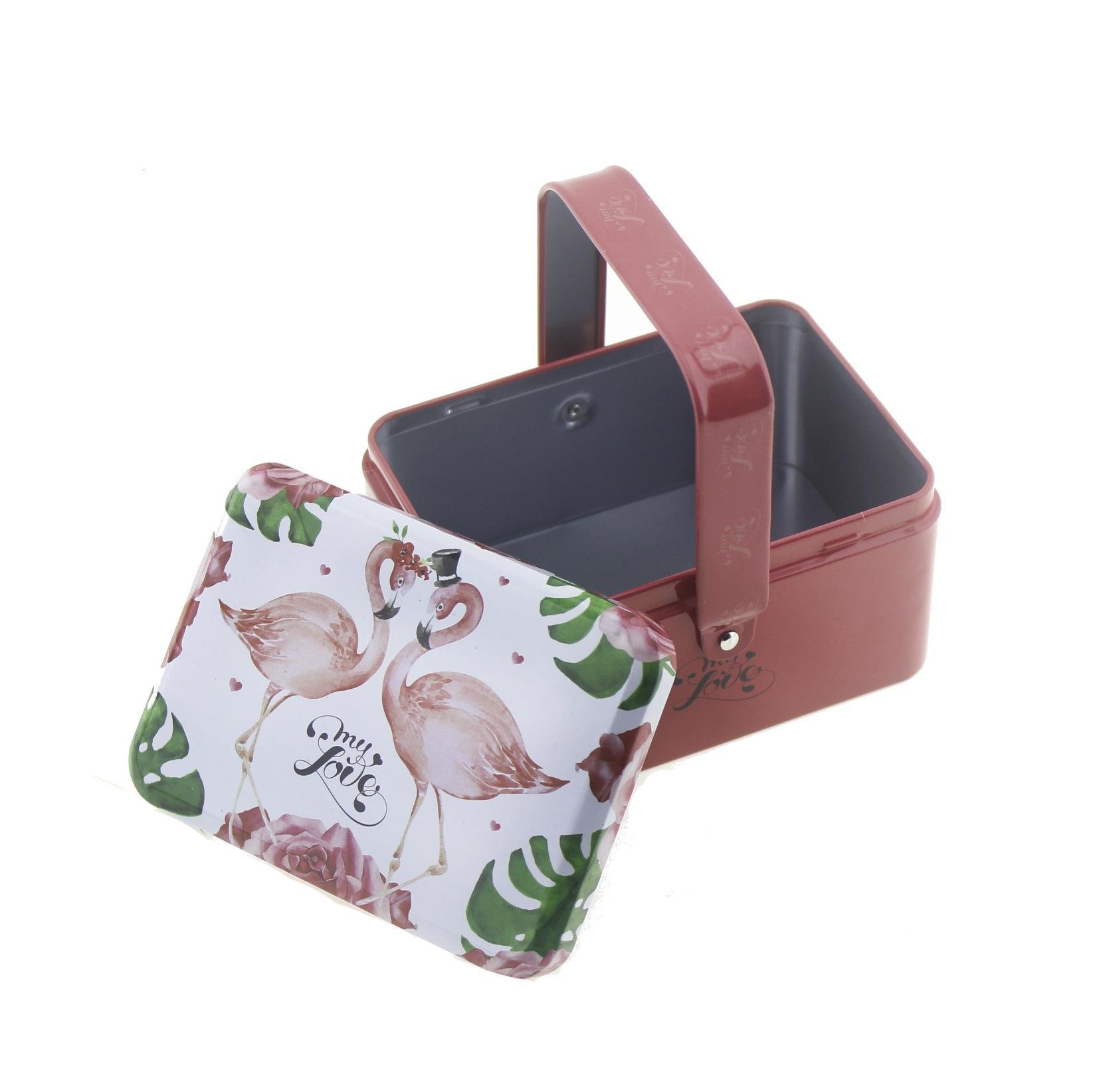 9x12cm Flamingo Metal Kutu