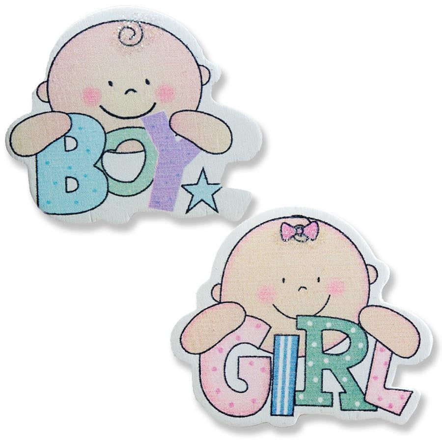 Ahşap Sticker Bebek 12 Adet