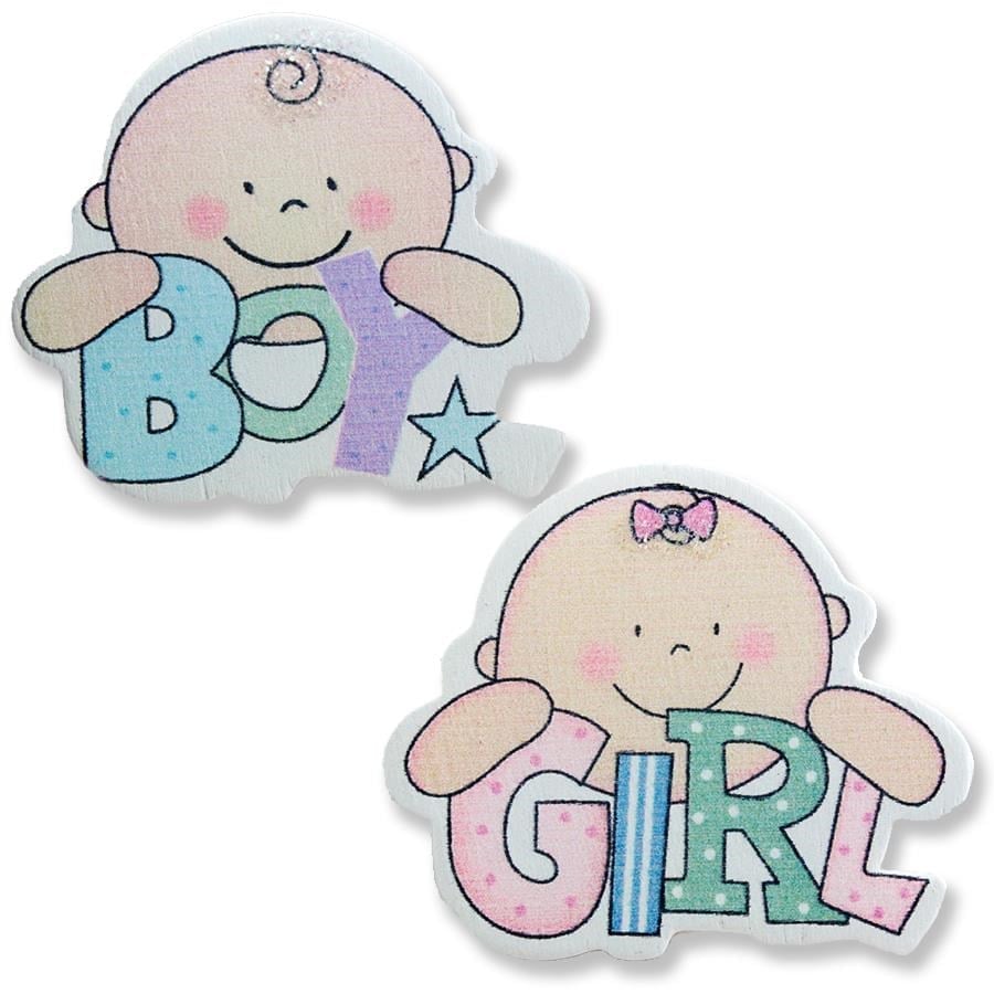 Ahşap Sticker Bebek 12 Adet