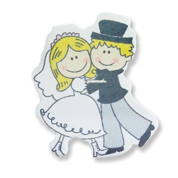Ahşap Sticker Dans Eden Gelin Damat 12 Adet