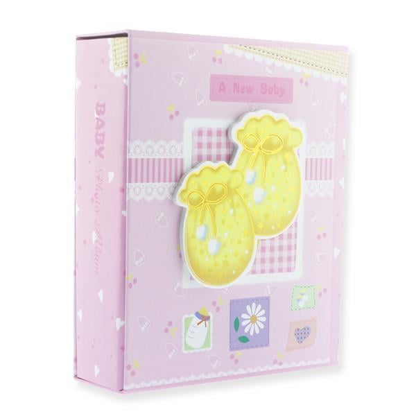 Fotoğraf Albümü 14x17cm Pembe Patikli