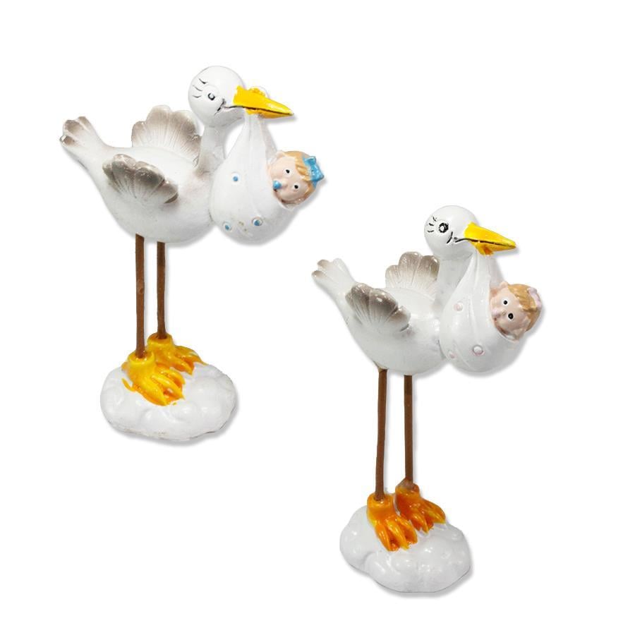 Kundakta Bebek Taşıyan Leylek Biblo 12 Adet