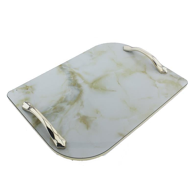 Mermer Görünümlü Dikdörtgen Tepsi