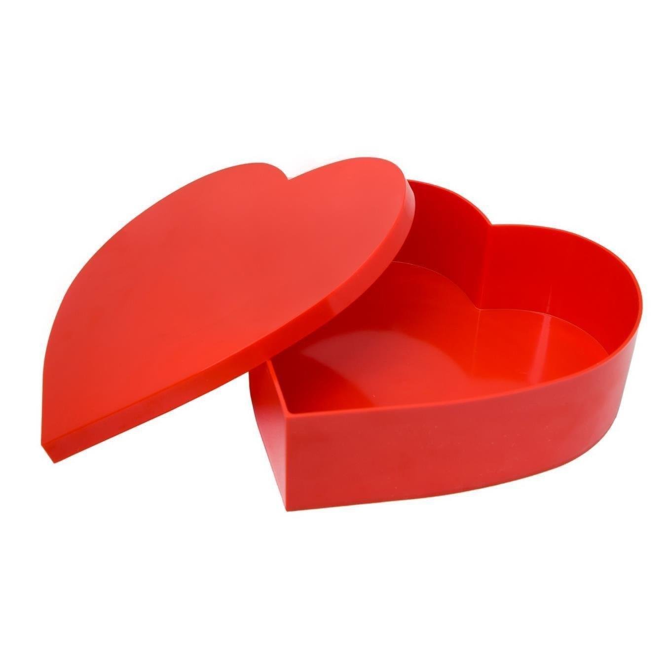 Plastik Kalp Kutu 22x6cm