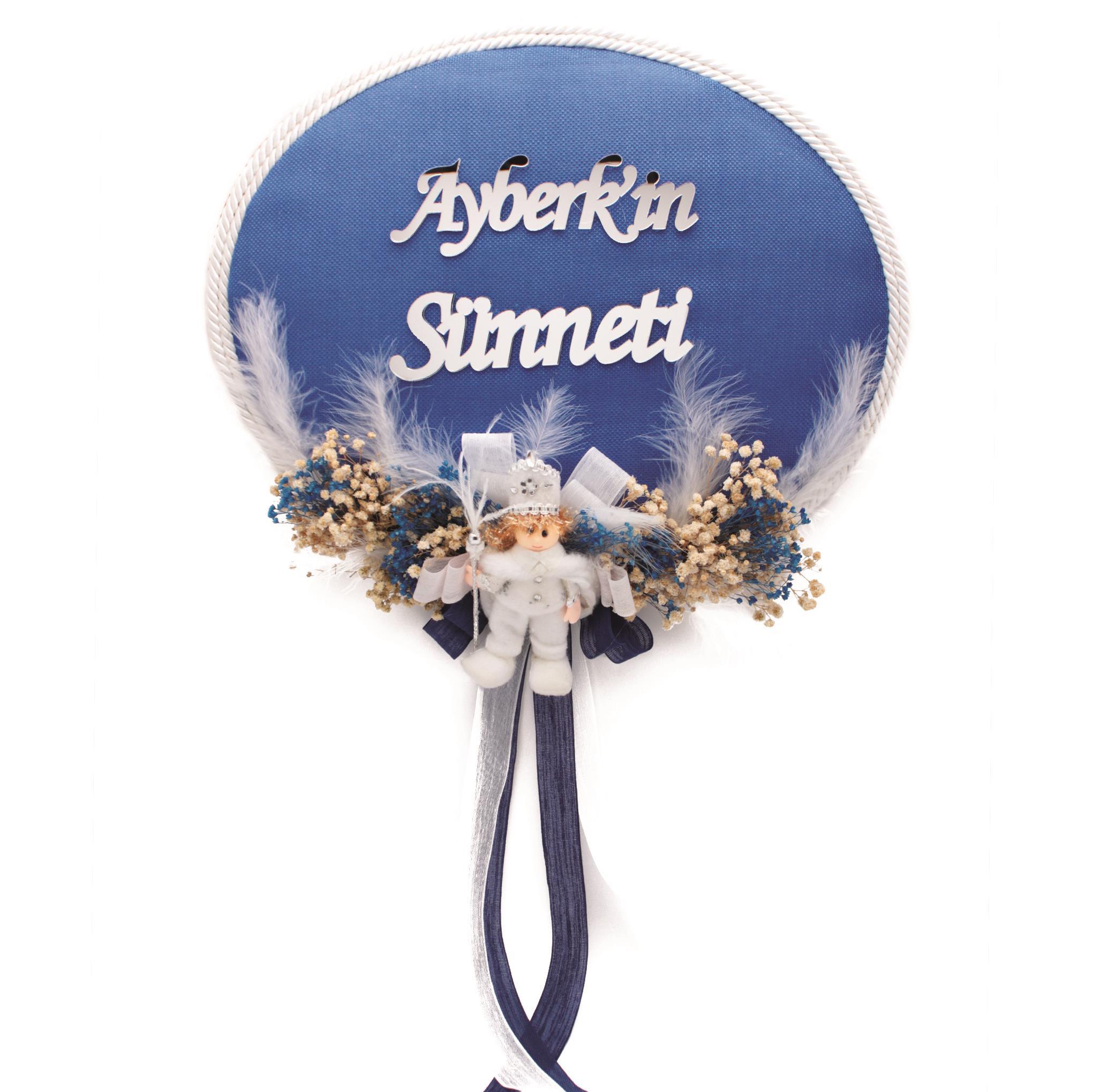 Sünnet Kapı Süsü Pleksi İsimli Kuru Çiçekli