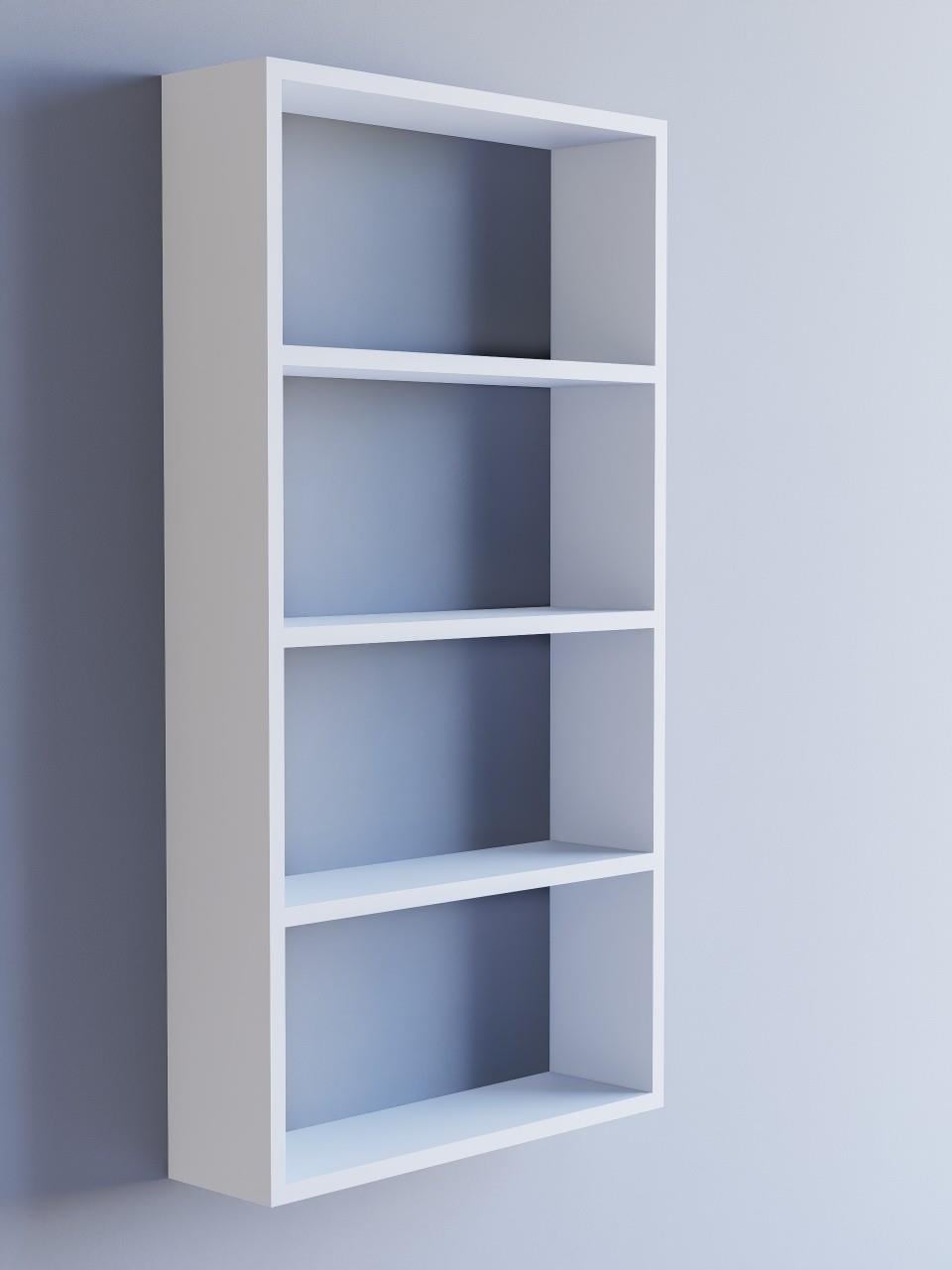 1. Sınıf Mdf 5 Raflı Dekoratif Kitaplık, Beyaz Kitaplık, Ofis Kitaplığı, Duvar Rafı 104x55cm