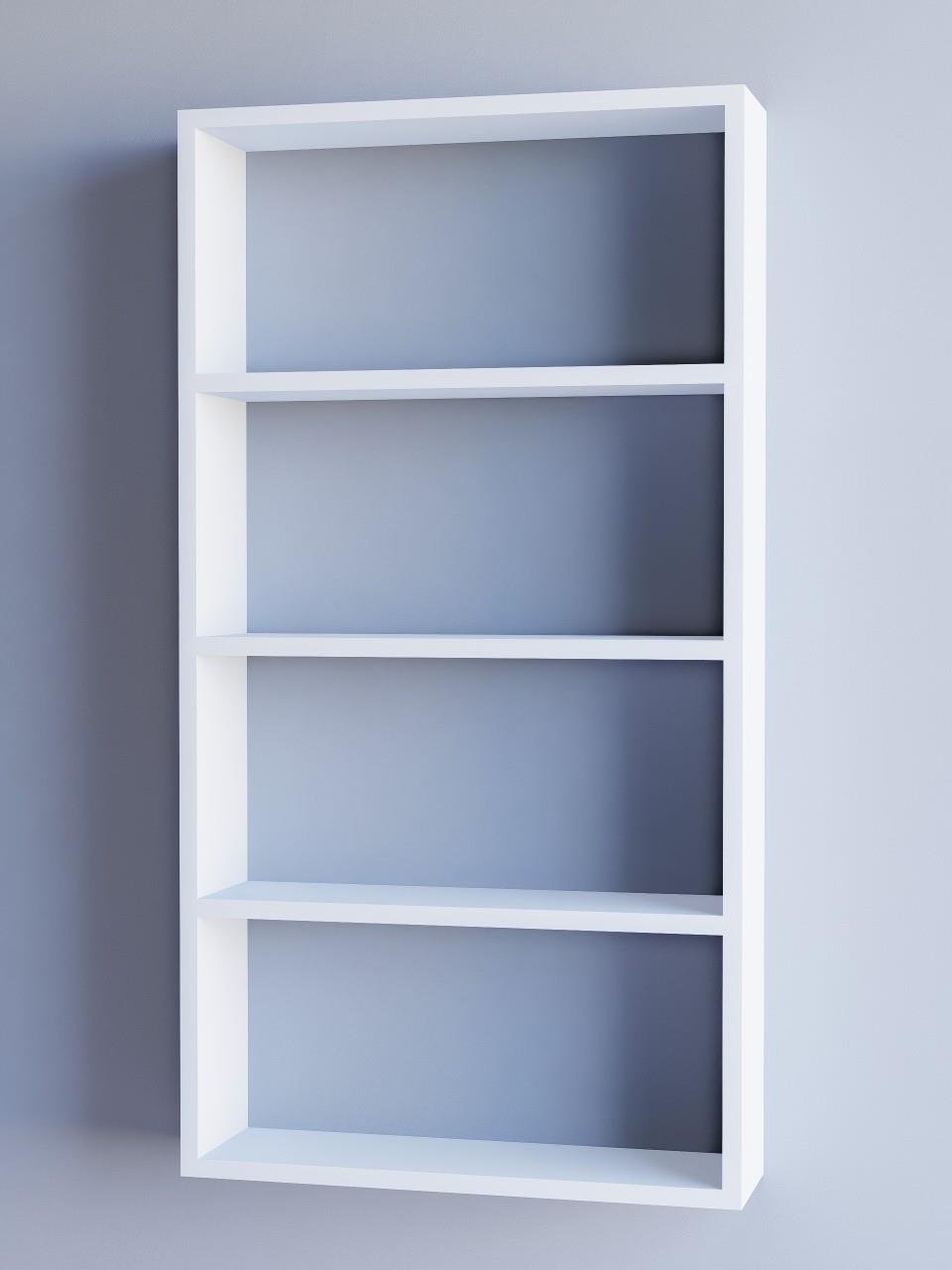 1. Sınıf Mdf 5 Raflı Dekoratif Kitaplık, Beyaz Kitaplık, Ofis Kitaplığı, Duvar Rafı 104x55cm