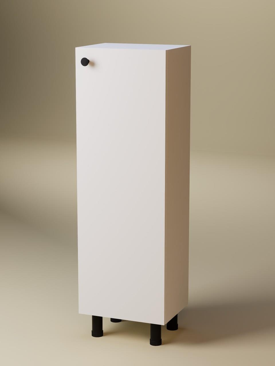 %100 MDF 3 Raflı Çok Amaçlı Dolap, Ayarlanabilir Raflı Metal Ayaklı Beyaz Kiler Dolabı, Mutfak Dolabı, Banyo Dolabı (BD06)
