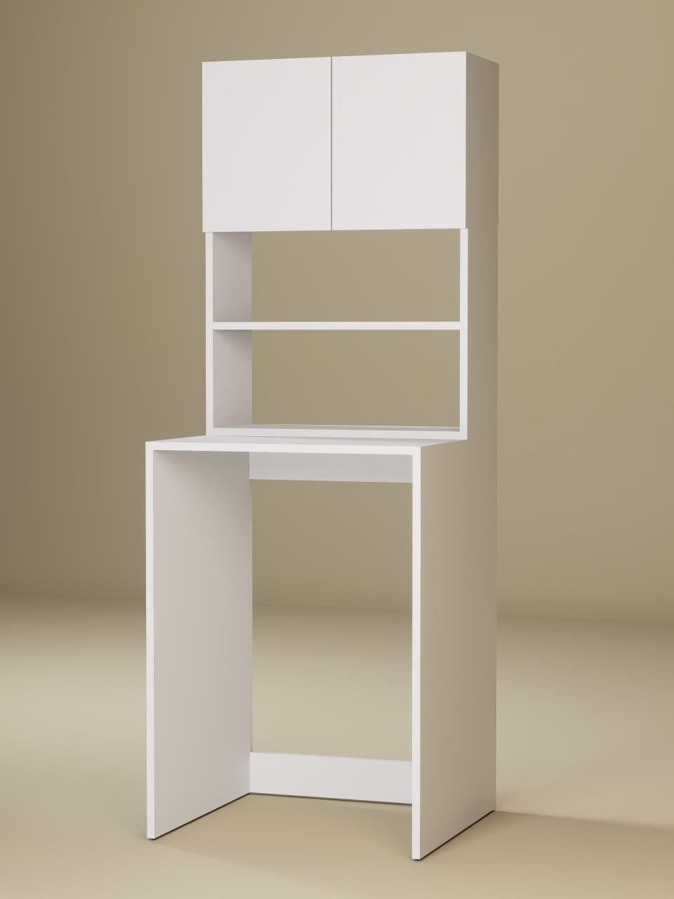 %100MDF Çamaşır ve Kurutma Makinesi Dolabı, 3 Raflı Kapaklı Çamaşır Makinesi Üstü Dolabı