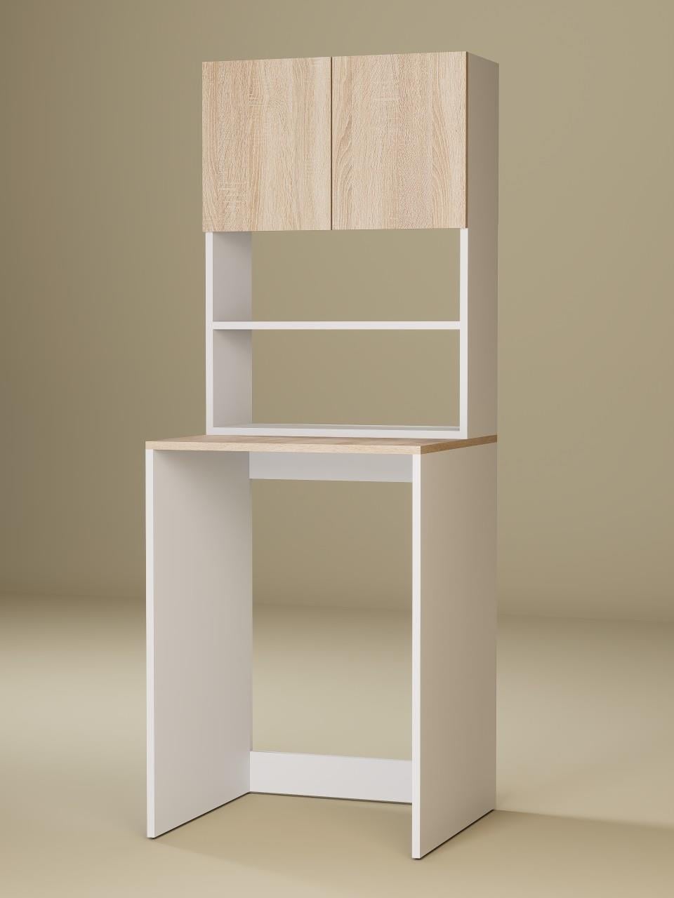 %100MDF Çamaşır ve Kurutma Makinesi Dolabı, 3 Raflı Kapaklı Çamaşır Makinesi Üstü Dolabı