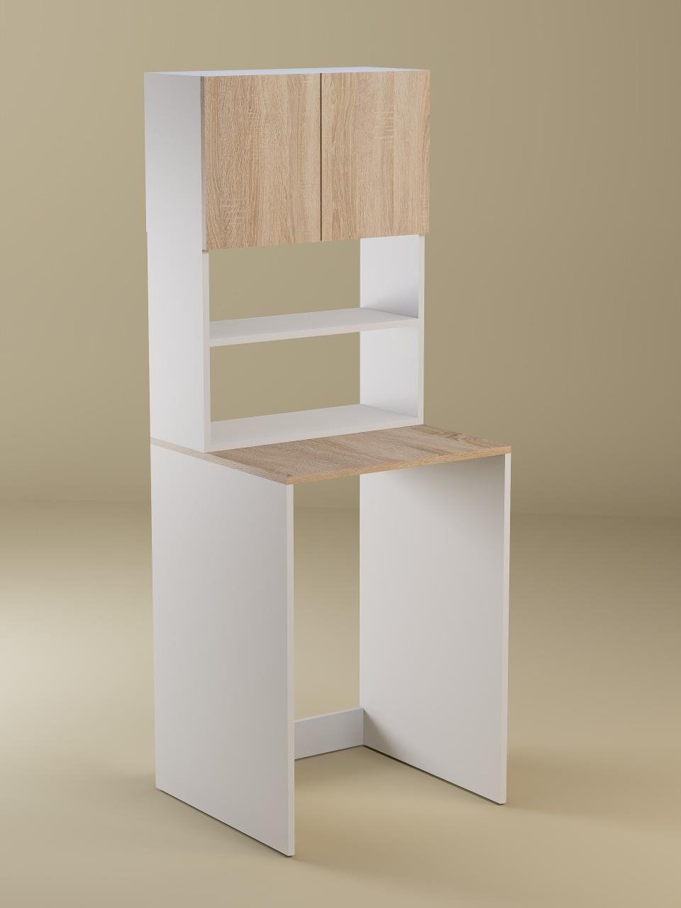 %100MDF Çamaşır ve Kurutma Makinesi Dolabı, 3 Raflı Kapaklı Çamaşır Makinesi Üstü Dolabı