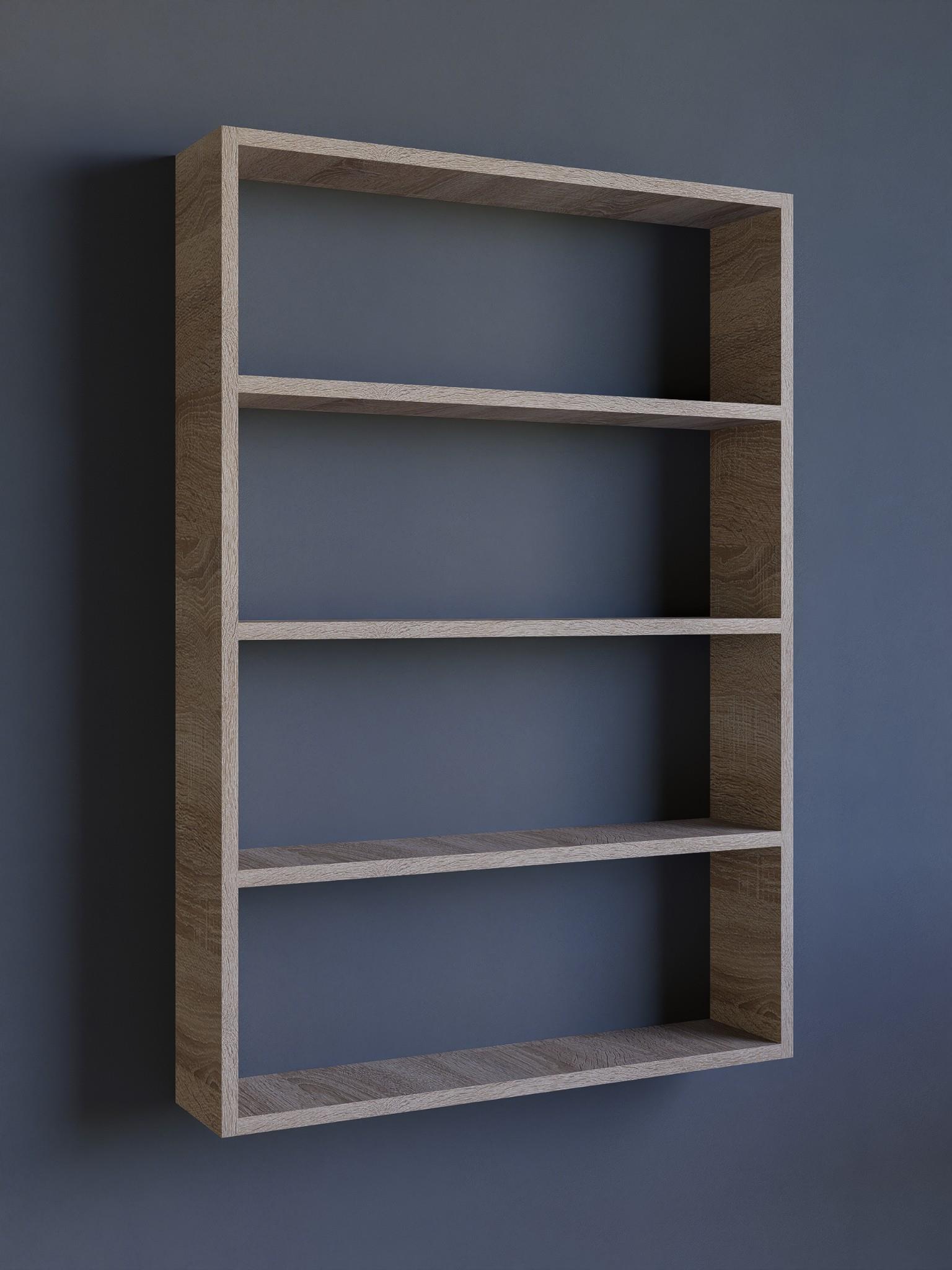5 Raflı Dekoratif Kitaplık, Geniş Kitaplık, Ofis Kitaplığı, Duvar Rafı %100MDF 104x72,5cm