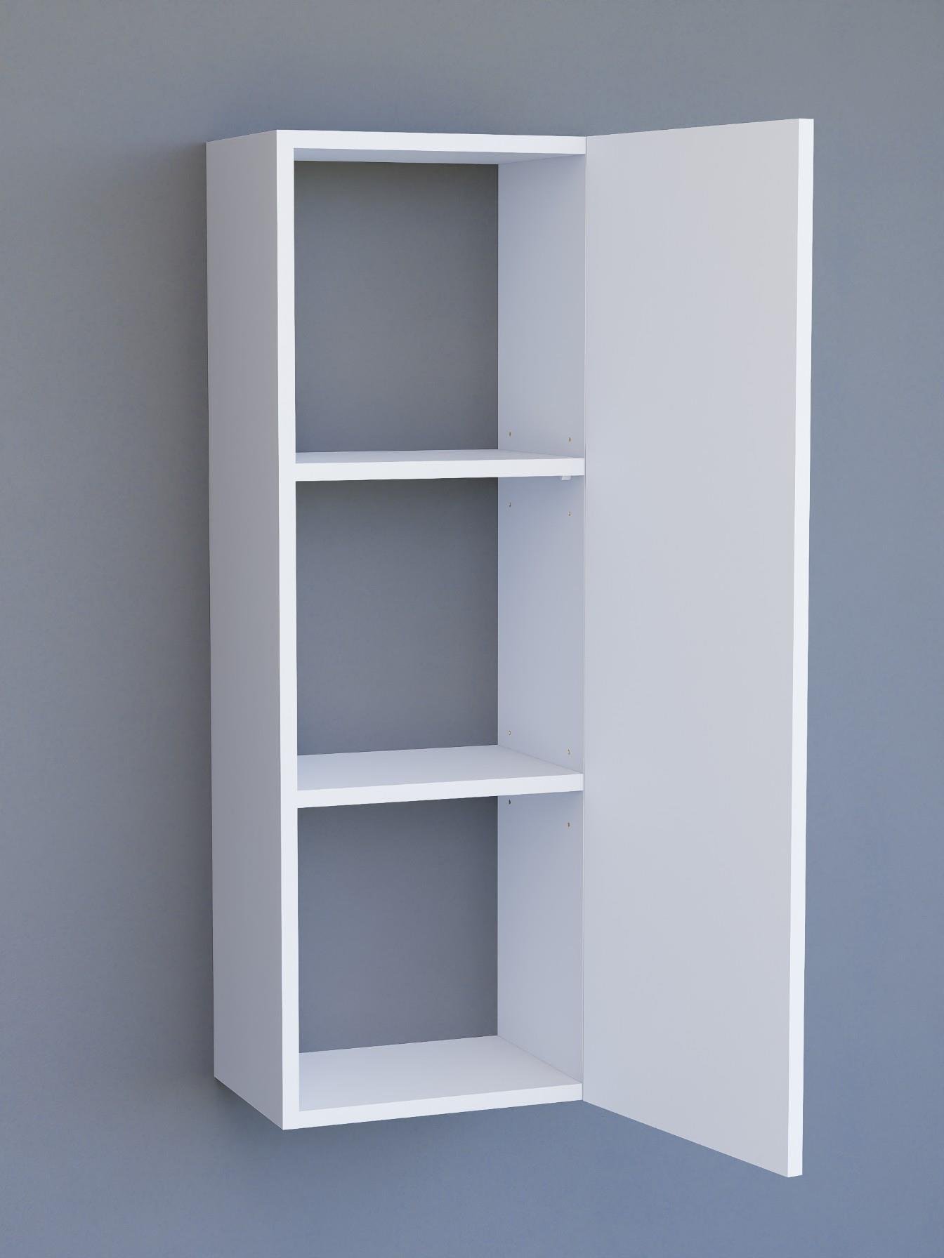 Ayarlanabilir Raflı Beyaz Çok Amaçlı Dolap, Kiler Dolabı, Banyo Dolabı %100MDF Kulplu Dolap (BD09)