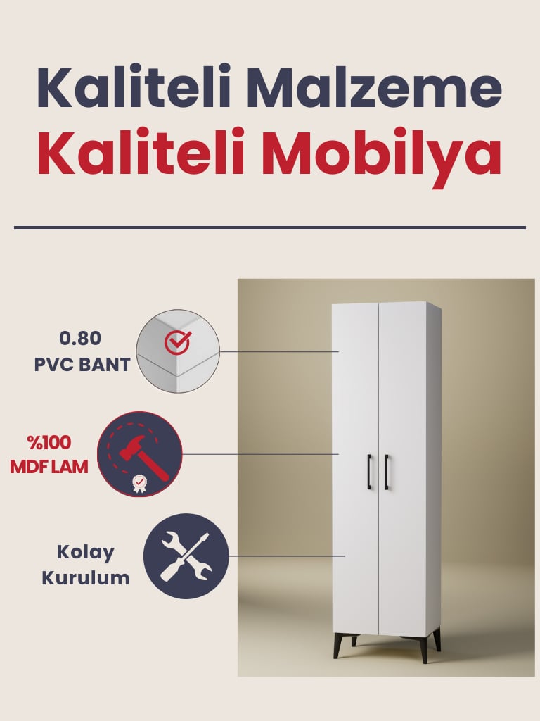 Beyaz Ayakkabılık Çok Amaçlı Dolap | 8 Raflı 2 Kapaklı %100 MDF Kiler Dolabı | Antre, Banyo, Giriş İçin Şık Depolama Ünitesi (AYK03)