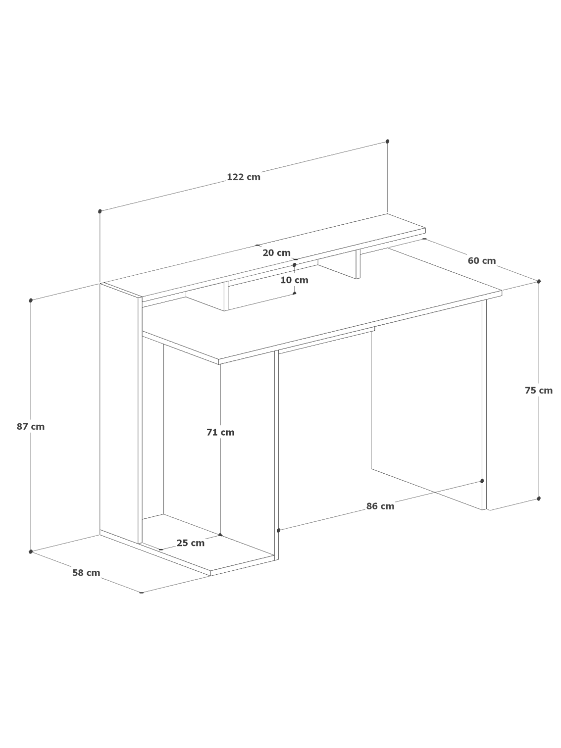 Beyaz Oyuncu Masası, %100 MDF, Profesyonel Gaming Oyuncu Masası, Pembe - Beyaz, 60x120cm