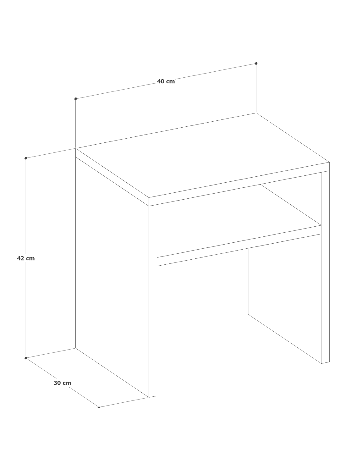 Detamob Fonksiyonel Yan Sehpa, Zigon Sehpa MDF
