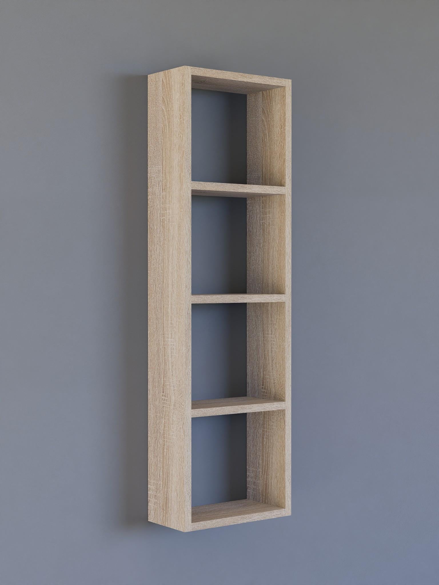 Raflı Dekoratif Kitaplık, Geniş Kitaplık, Ofis Kitaplığı, Duvar Rafı %100MDF 104x31cm