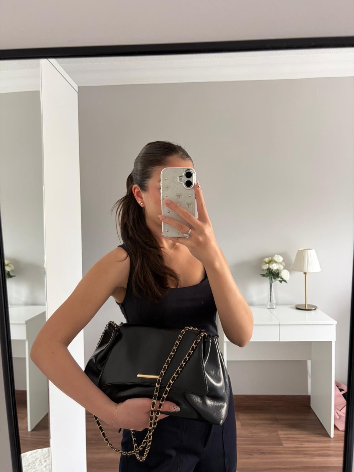 Lorea Zincir Askılı Kadın Omuz ve Clutch Çanta Siyah