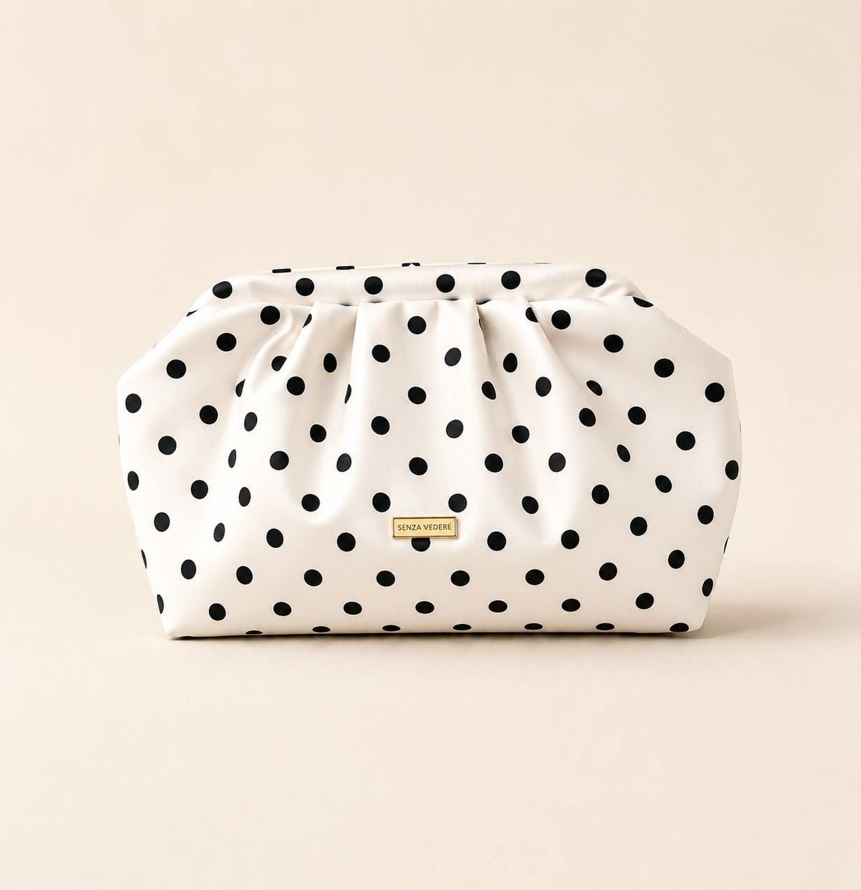 Milano Puantiye Desenli Kadın Clutch Çanta