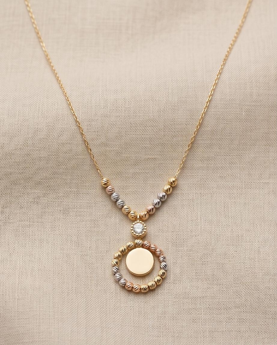 TRİLUNA 14 AYAR ALTIN KOLYE