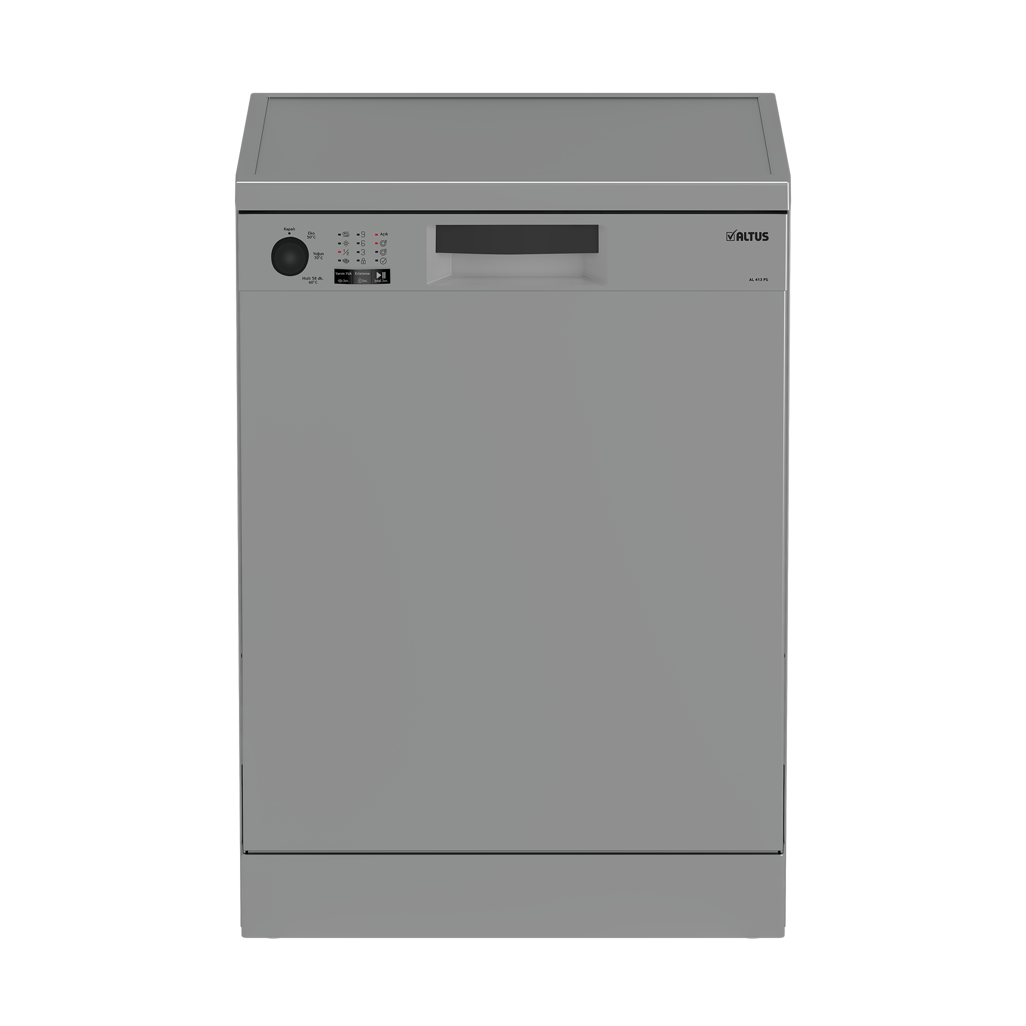 Altus 3 Programlı Gri Bulaşık MakinesiALTUS AL 413 PS Gri 3 Programlı Bulaşık Makinesi3 ProgramlıALTUSAL 413 PSALTUS