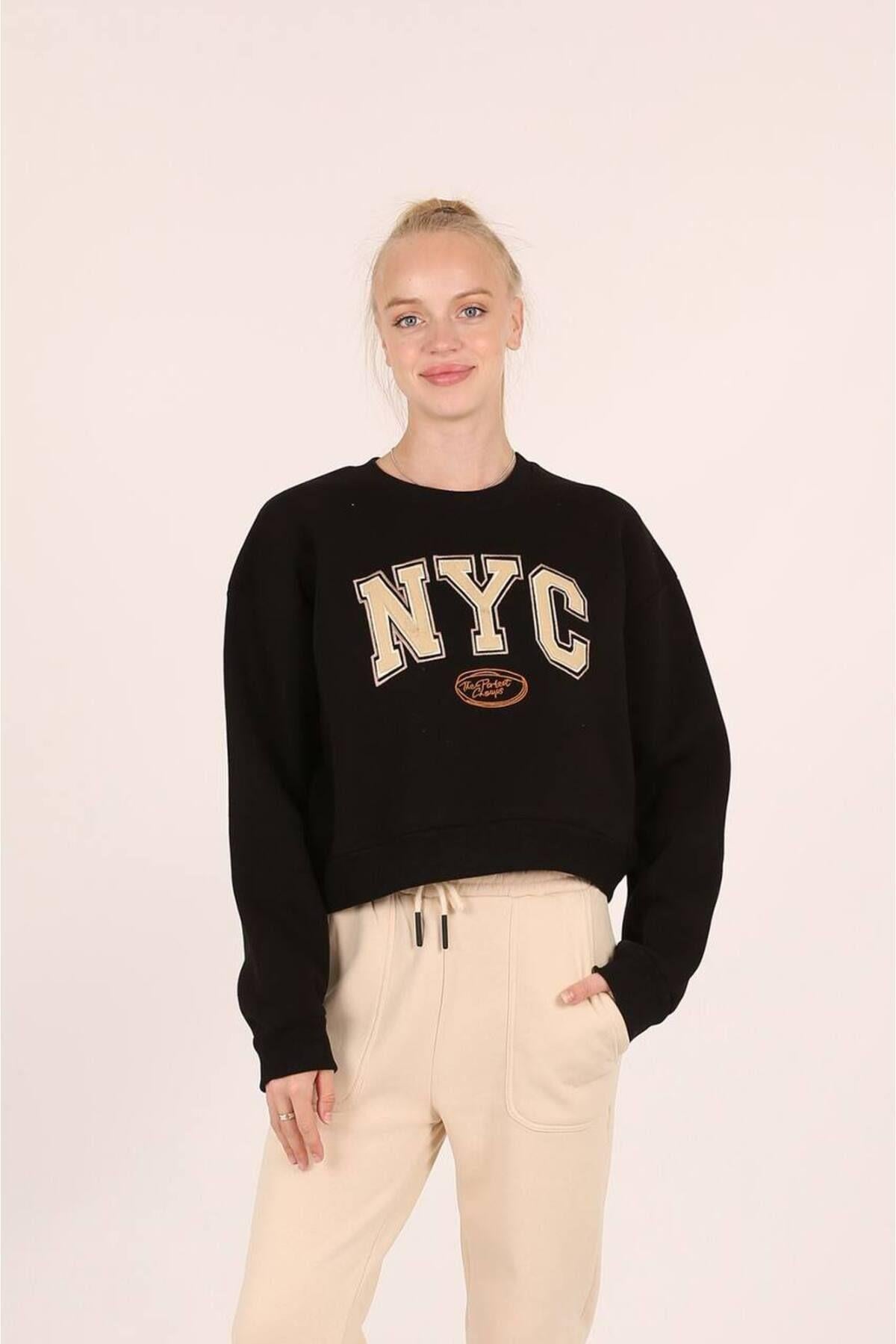 Kadın, Baskılı Üç İplik Sweatshirt