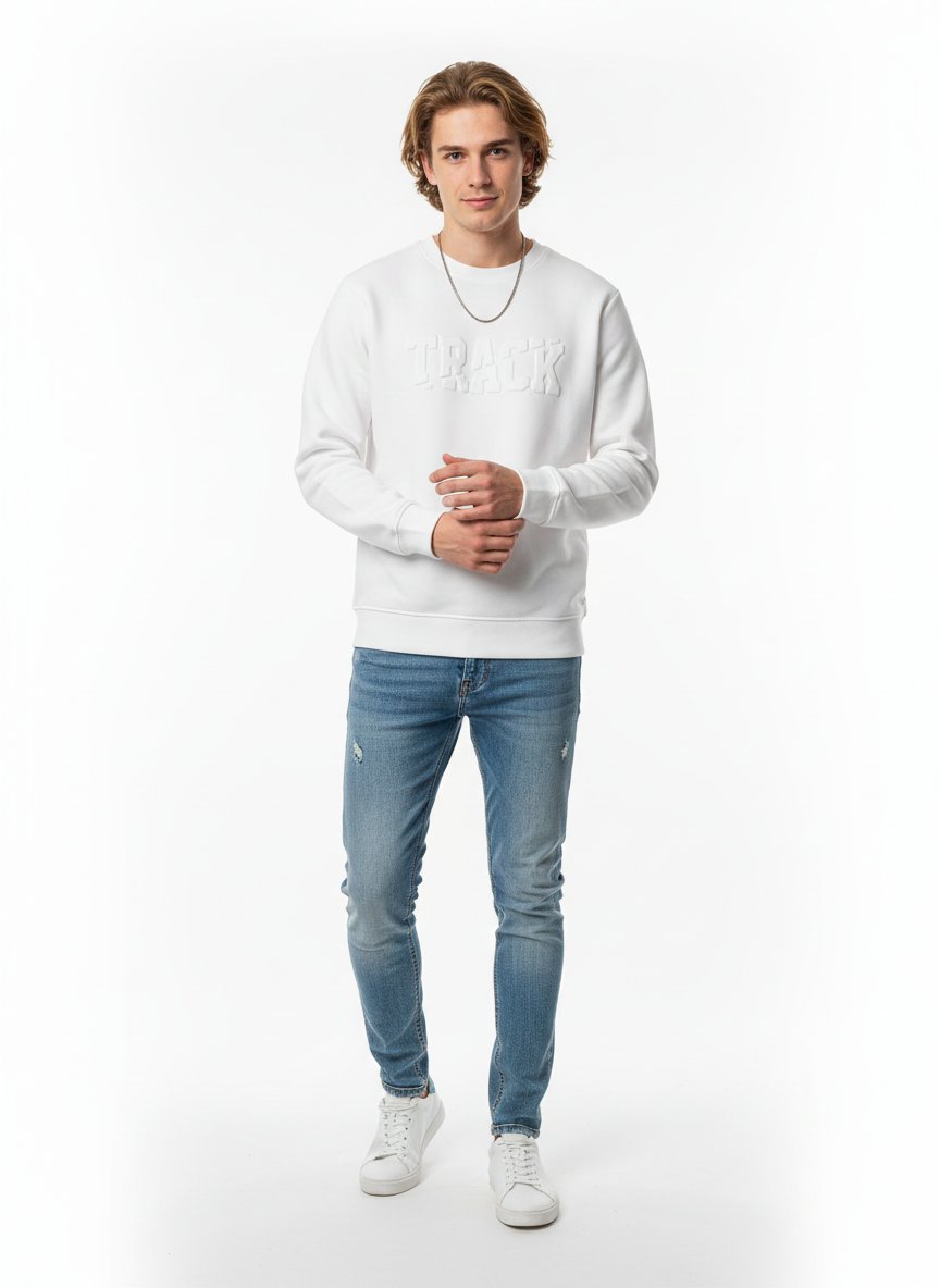 Unısex Bisiklet Yaka Regular Baskılı İçi Pamuklu Sewatshirt