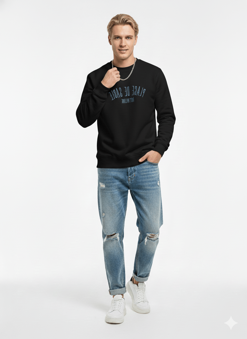 Unısex Uzun Kollu Bisiklet Yaka Regular İçi Yumuşak Sweatshirt