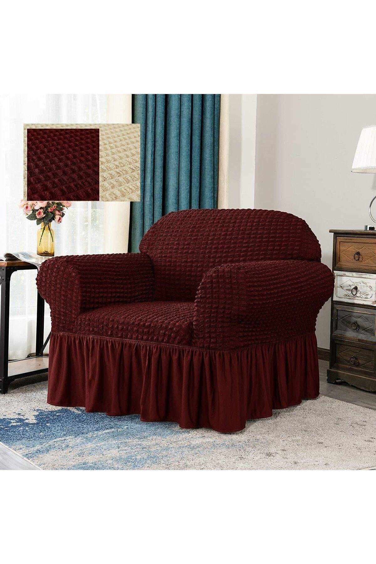 Brighthome bürümcük tek kişilik koltuk kılıfı ,berjer örtüsü lastikli,esnekli,etekli