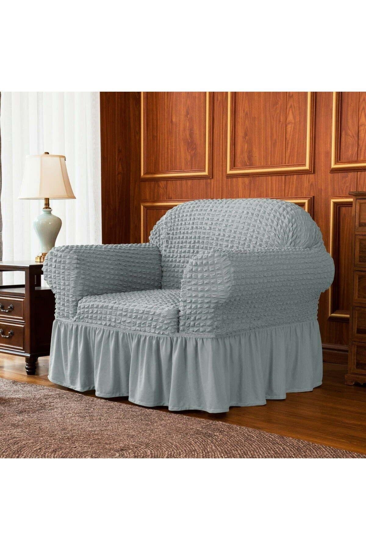 Brighthome bürümcük tek kişilik koltuk kılıfı ,berjer örtüsü lastikli,esnekli,etekli