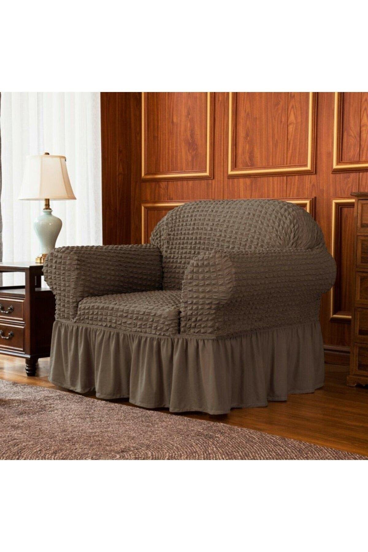 Brighthome bürümcük tek kişilik koltuk kılıfı ,berjer örtüsü lastikli,esnekli,etekli