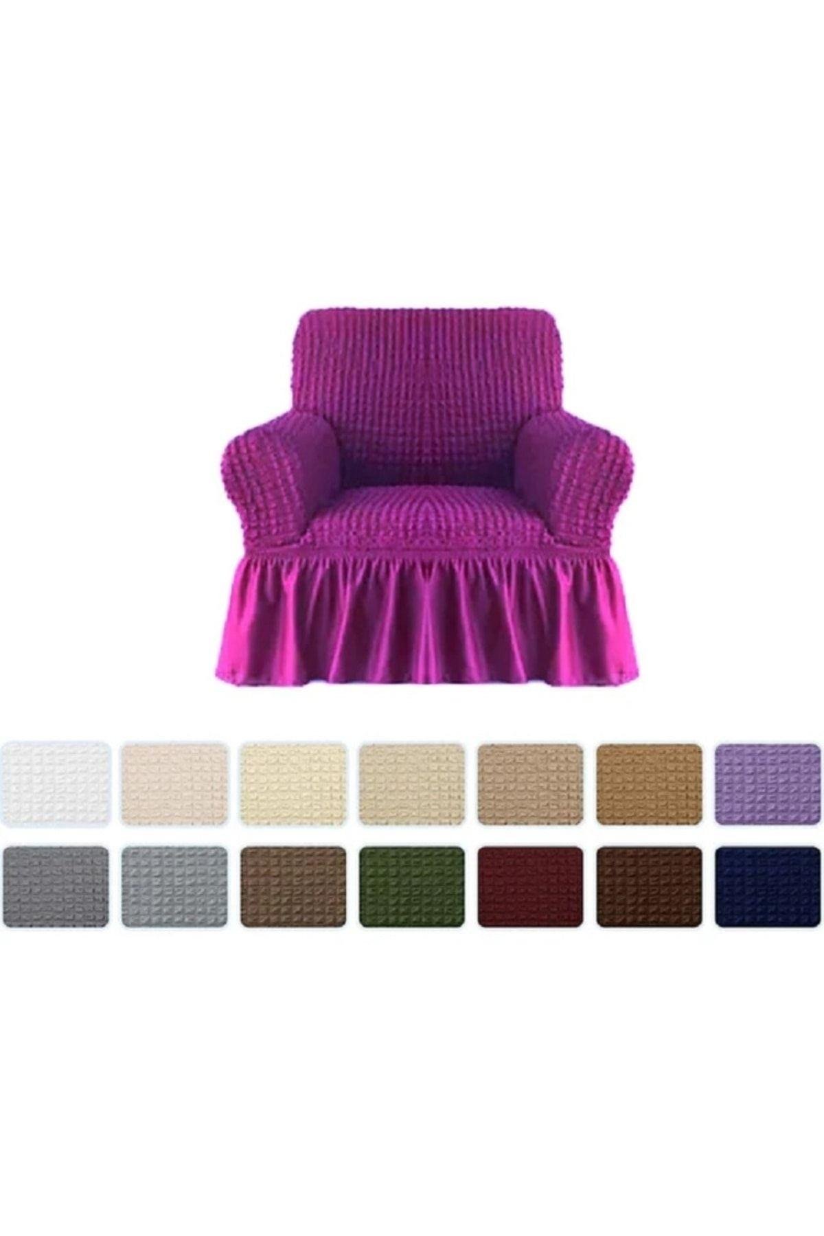 Brighthome bürümcük tek kişilik koltuk kılıfı ,berjer örtüsü lastikli,esnekli,etekli