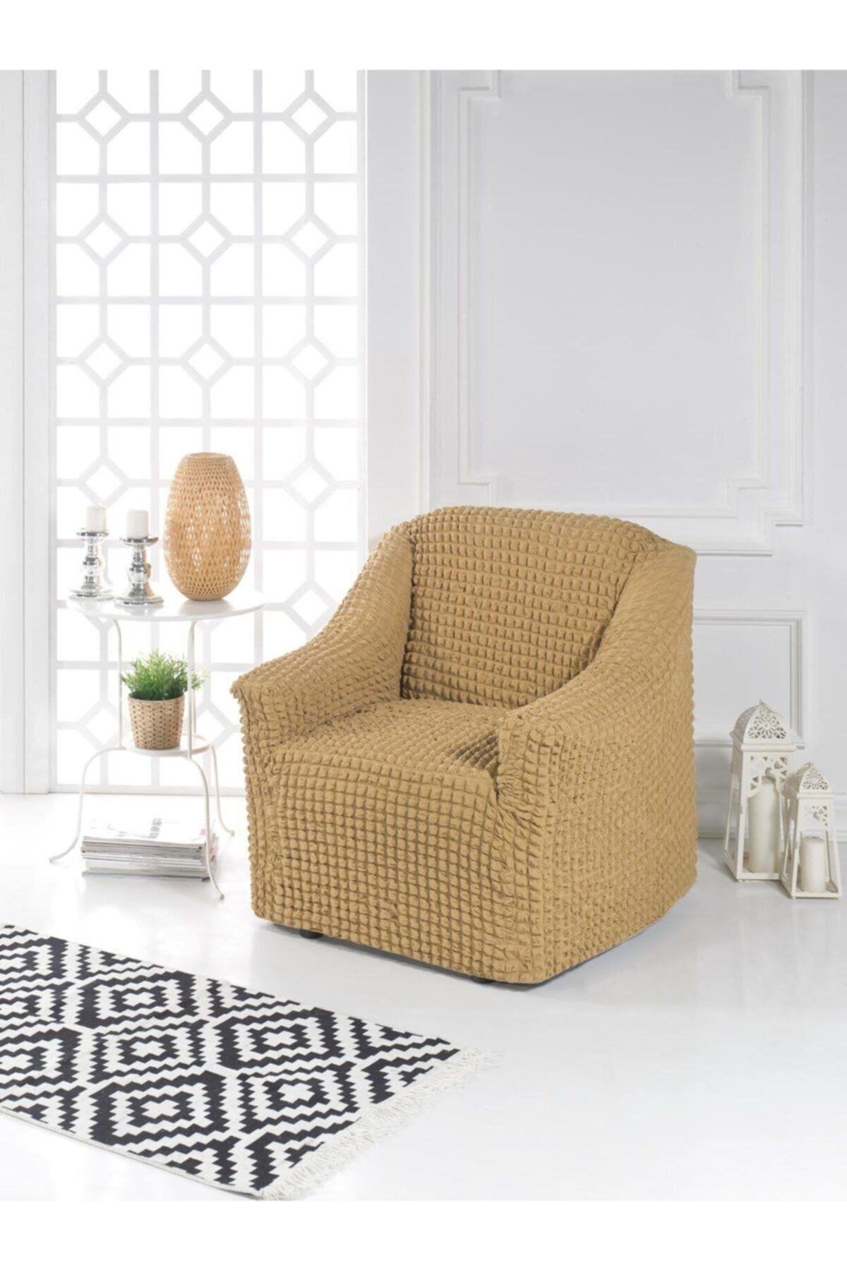 Bürümcük Koltuk Kanepe ,çekyat Örtüsü ,strech Pamuklu , Boydan Bürümcük Tekli Bej