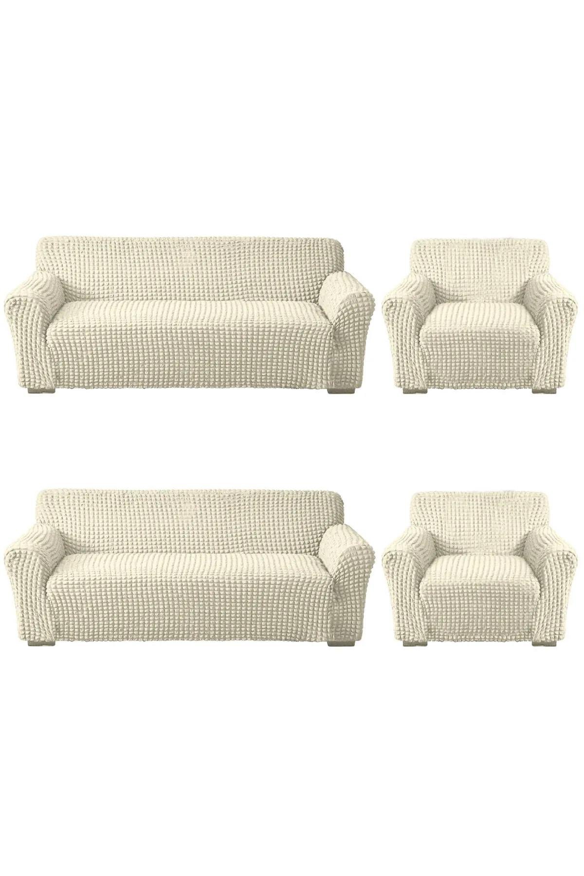 Bürümcük Koltuk Kanepe ,çekyat Örtüsü ,strech Pamuklu , Boydan Bürümcük 3+3+1+1