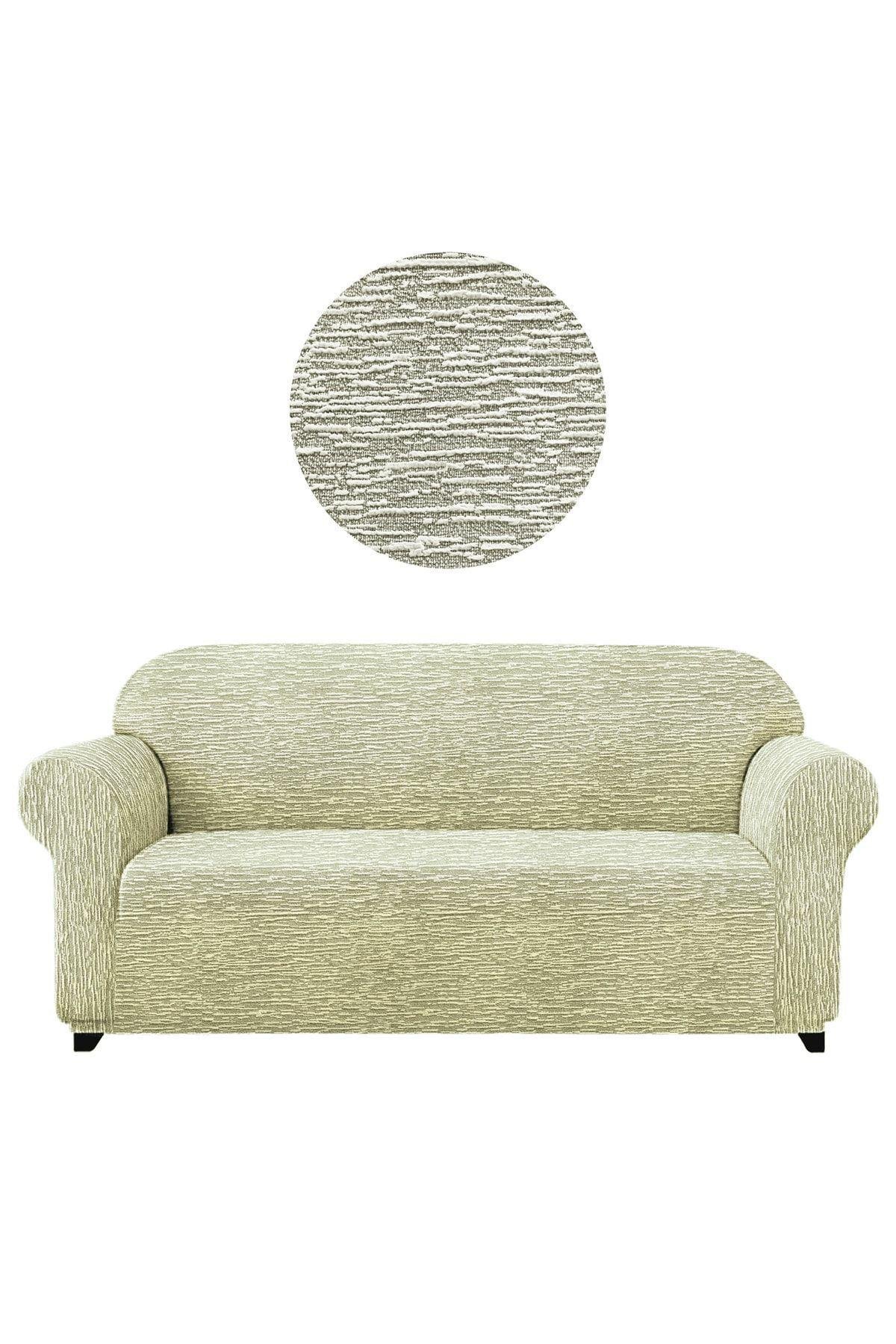 Jakarli Koltuk ,kanepe ,çekyat Örtüsü Çubuk Desen Esnekli Eteksiz3kişilik Koltuk Için