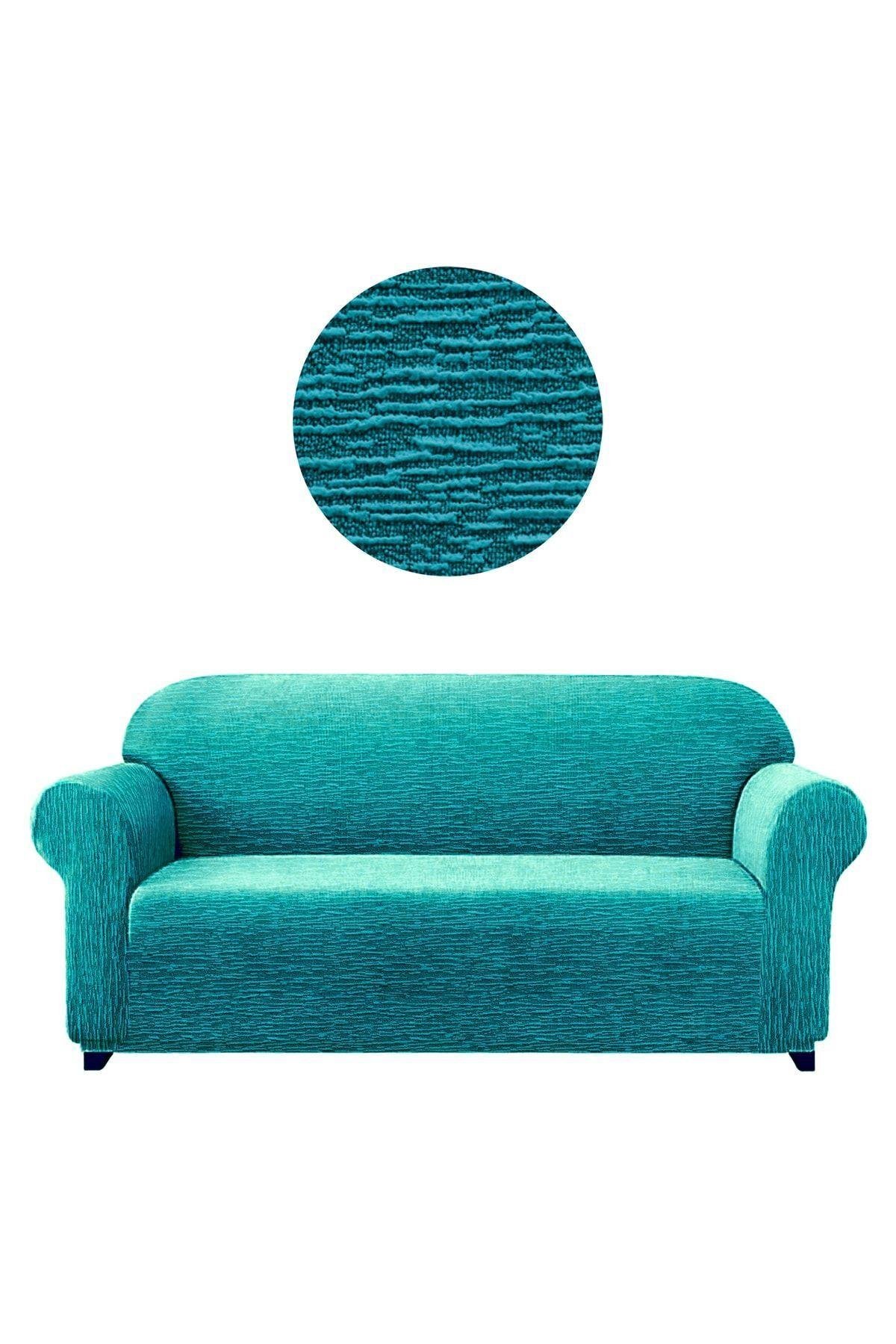 Jakarli Koltuk ,kanepe ,çekyat Örtüsü Çubuk Desen Esnekli Eteksiz3kişilik Koltuk Için