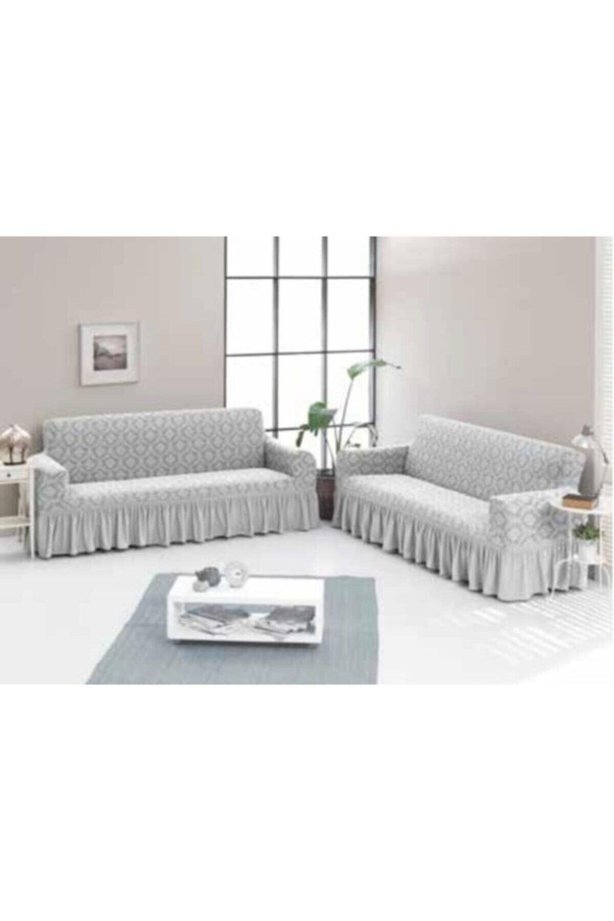 Jakarli Koltuk, Kanepe, Çekyat Örtüsü, Koltuk Kılıfı, Likrali, Lastikli, Standart 3+3