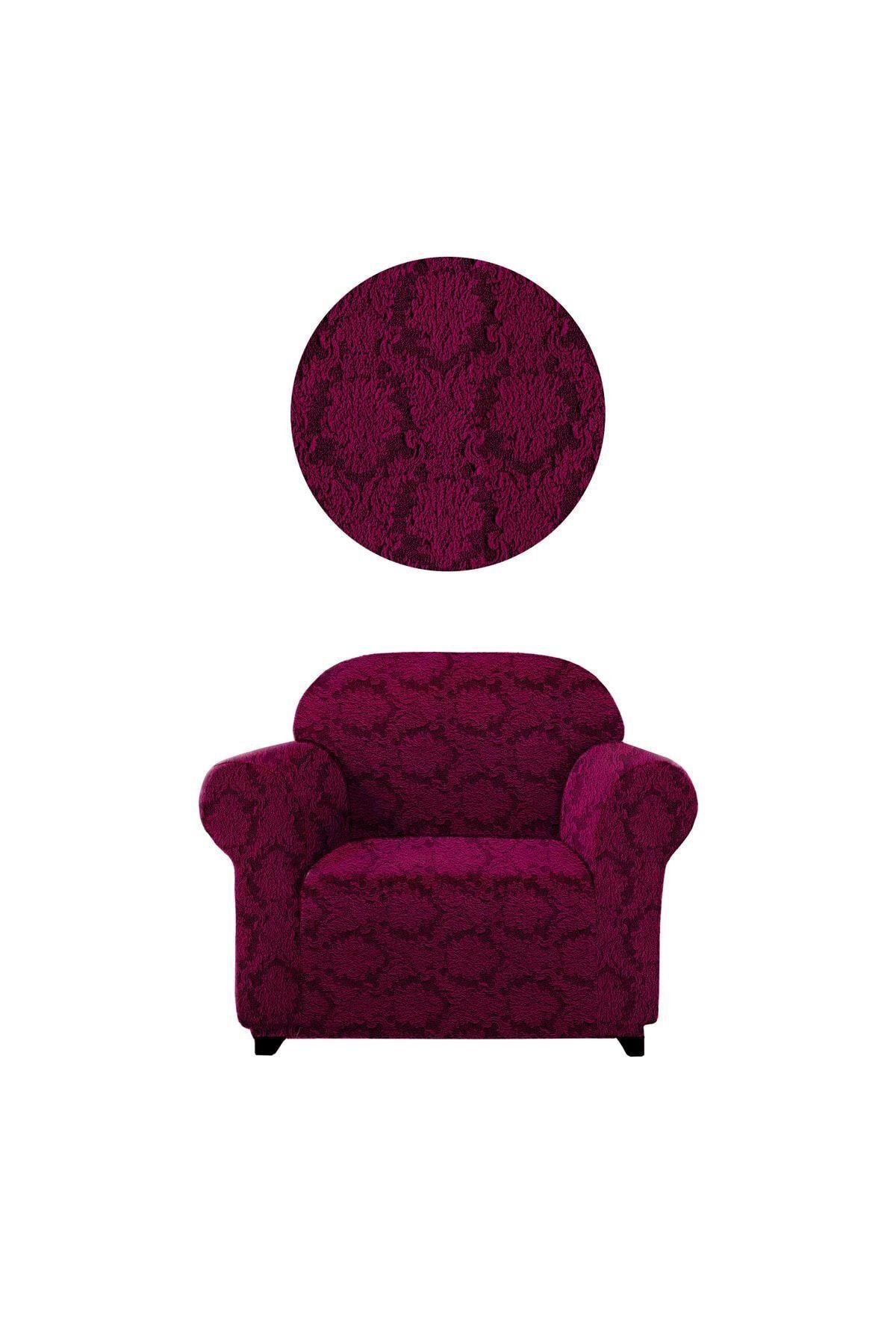 Jakarli Koltuk ,kanepe ,çekyat Örtüsü Şal Desen Esnekli Eteksiz Tekli (berjer)için