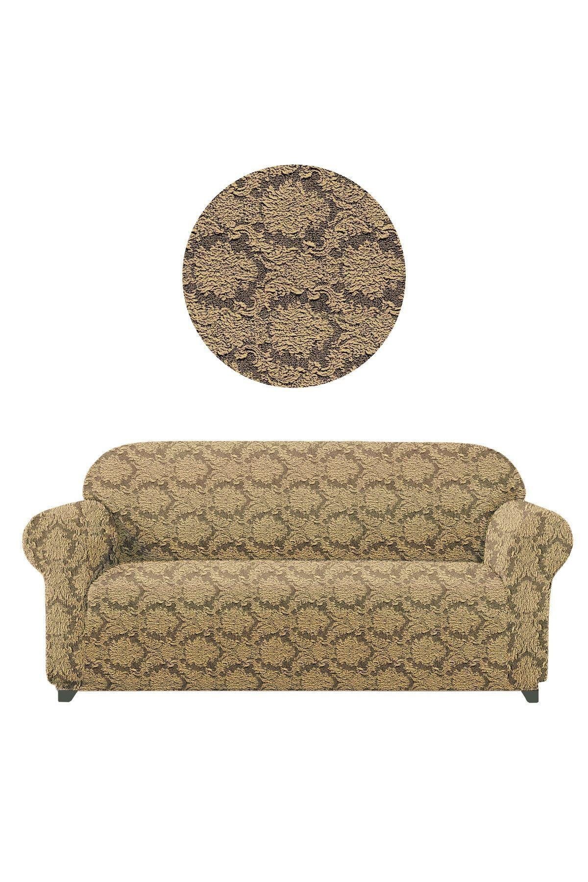 Jakarli Koltuk ,kanepe ,çekyat Örtüsü Şal Desen Esnekli Eteksiz3kişilik Koltuk Için