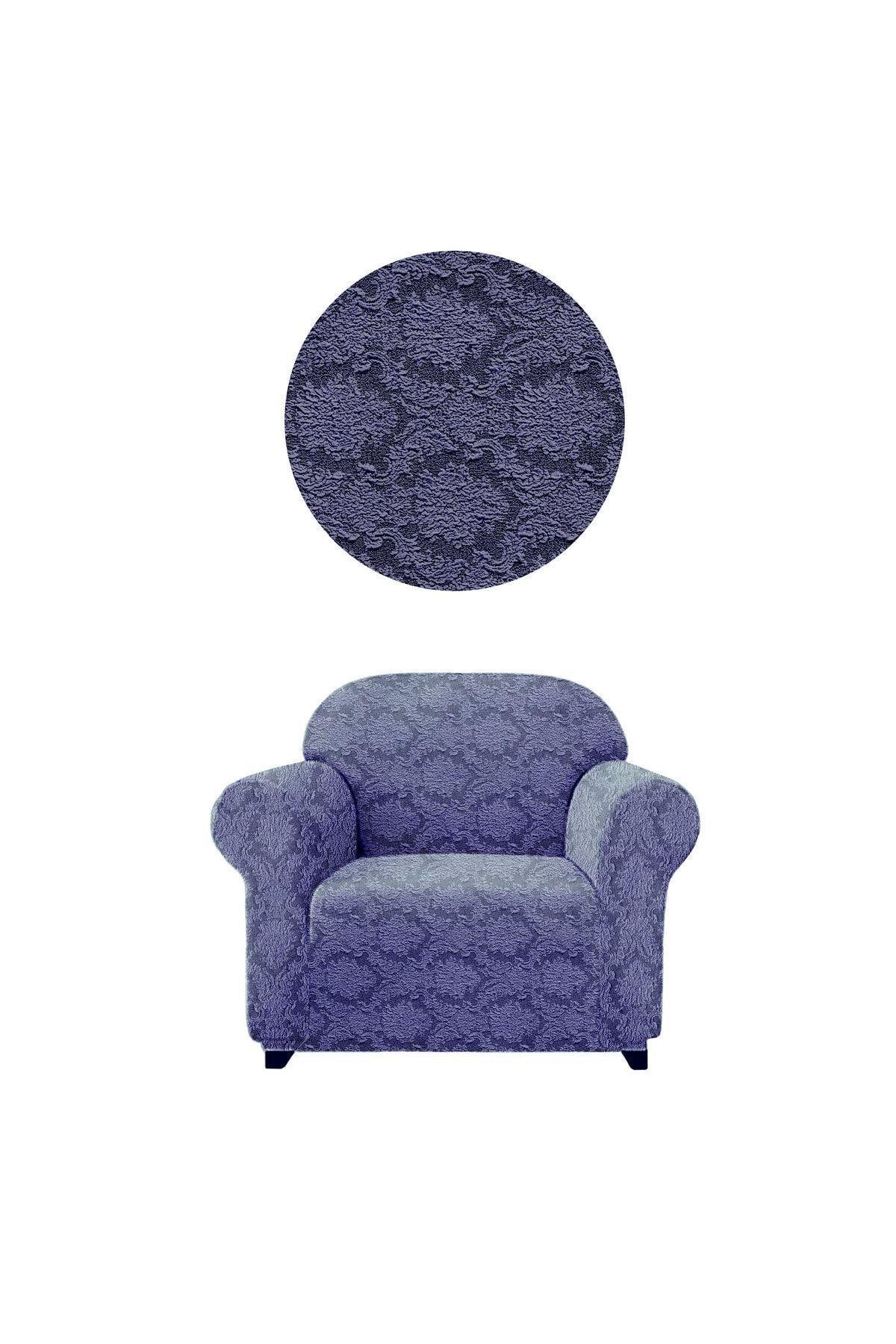 Jakarli Koltuk ,kanepe ,çekyat Örtüsü Şal Desen Esnekli Eteksiz Tekli (berjer)için