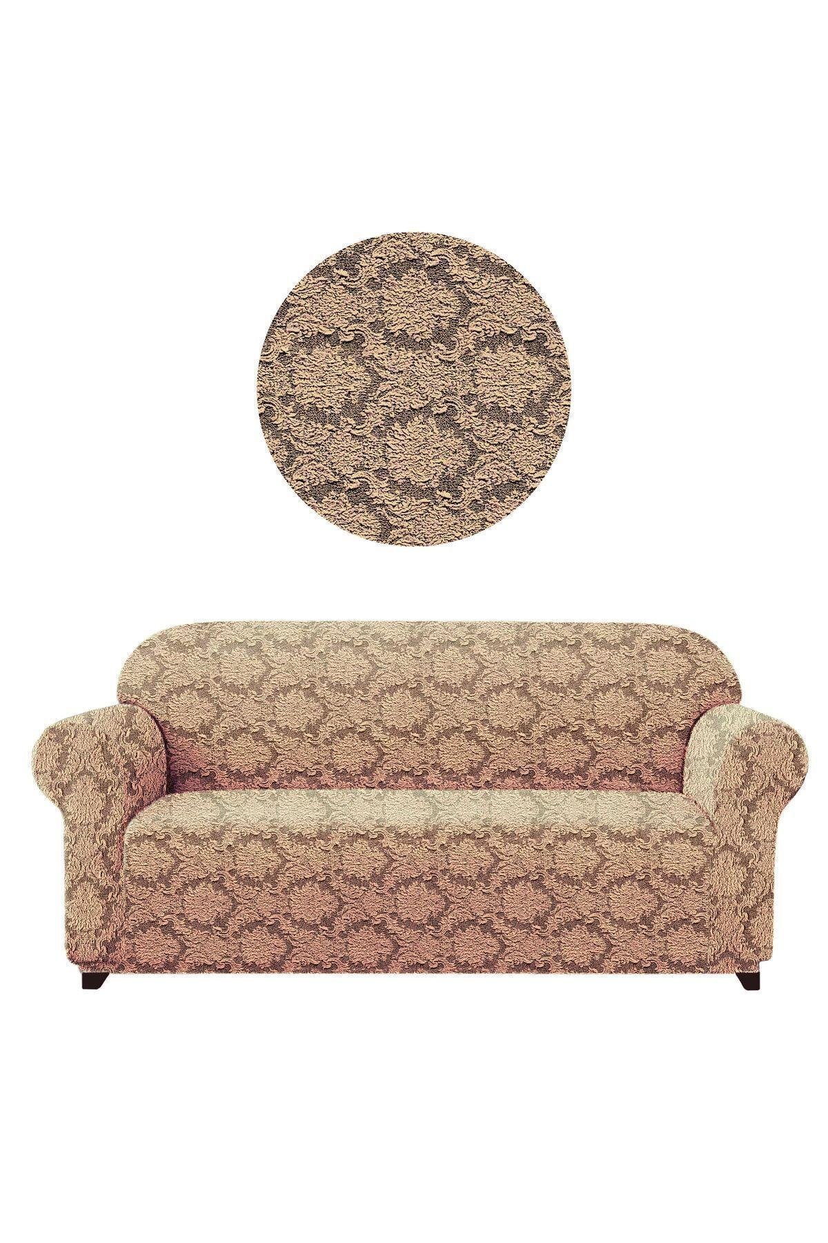 Jakarli Koltuk ,kanepe ,çekyat Örtüsü Şal Desen Esnekli Eteksiz3kişilik Koltuk Için