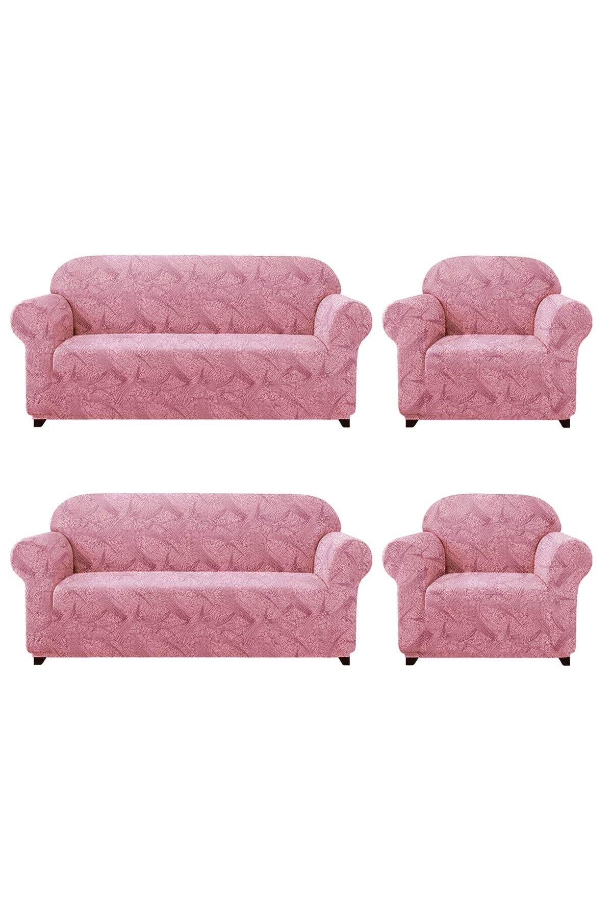 Jakarli Koltuk ,kanepe ,çekyat Örtüsü Sehra Desen Esnekli Eteksiz3+3+1+1takım Için