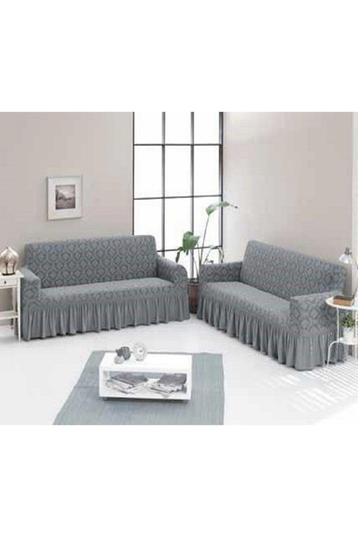 Jakarli Koltuk, Kanepe,çekyat Örtüsü,likrali,lastikli,standart 3+3