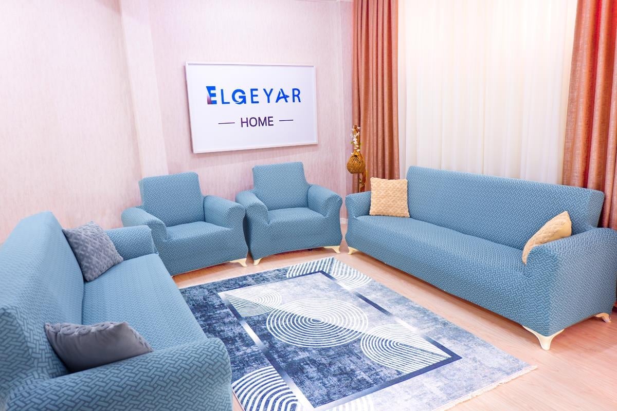 Jakarlı Koltuk Örtüsü Takımı Hasır Desen 3+3+1+1 – Yeşil