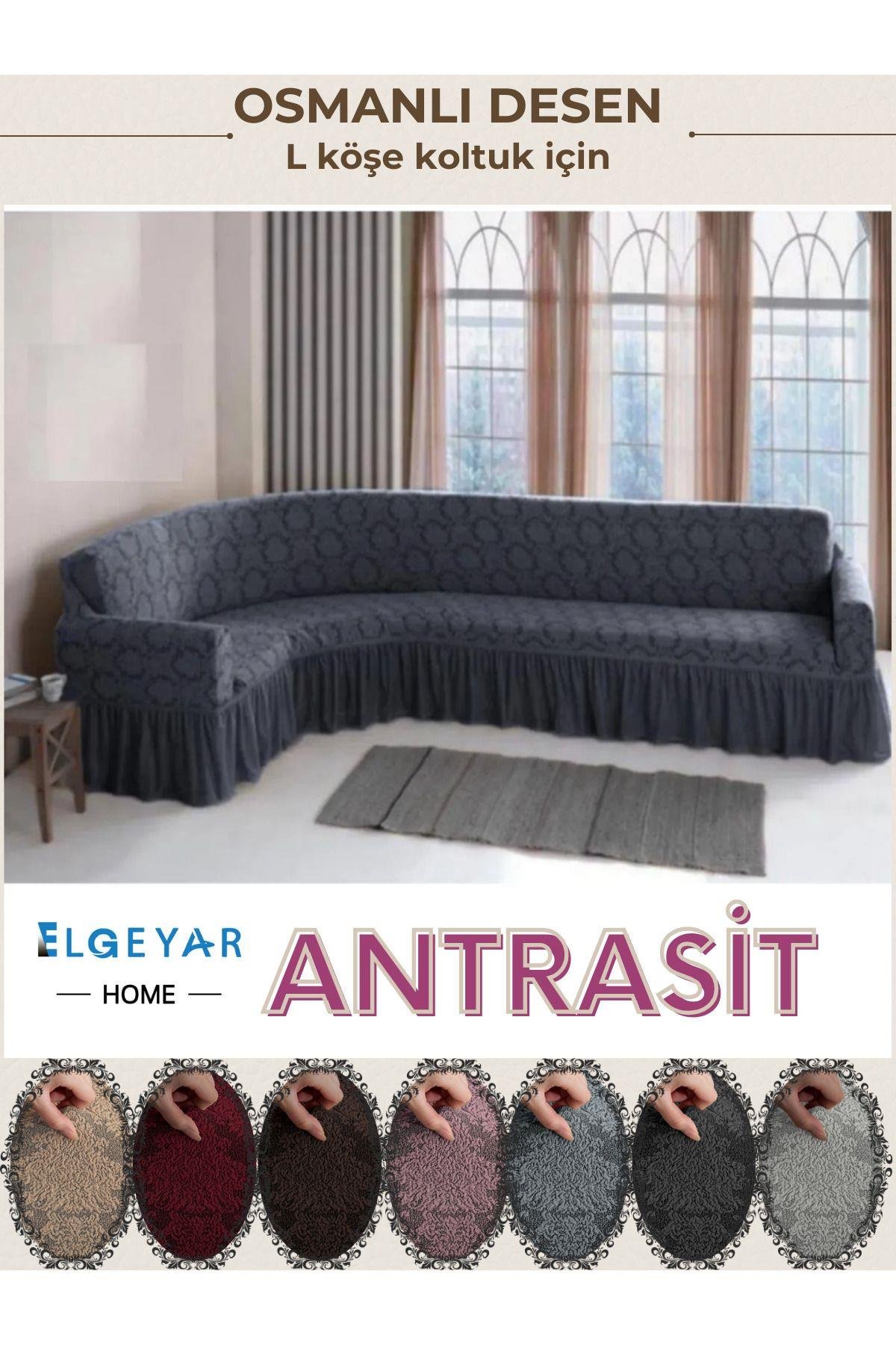 jakarli L köşe koltuk örtüsü ,koltuk kılıfı Şal desen (350cm)