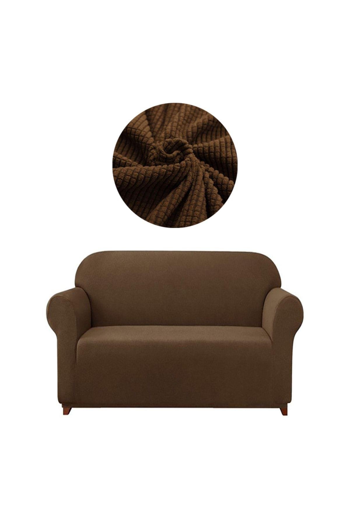 Likrali Koltuk, Kanepe, Çekyat Örtüsü 2 Kişilik Koltuk Örtüsü Lastikli, Pitikare Desen