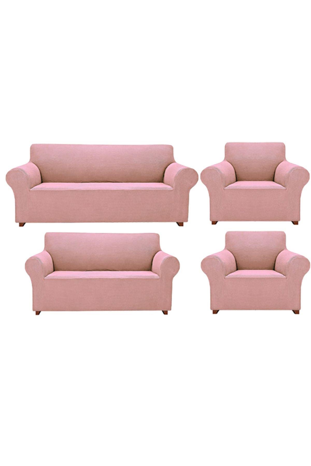 Likrali Koltuk, Kanepe, Çekyat Örtüsü Lastikli, Pitikare Desen 3+2+1+1 Takım